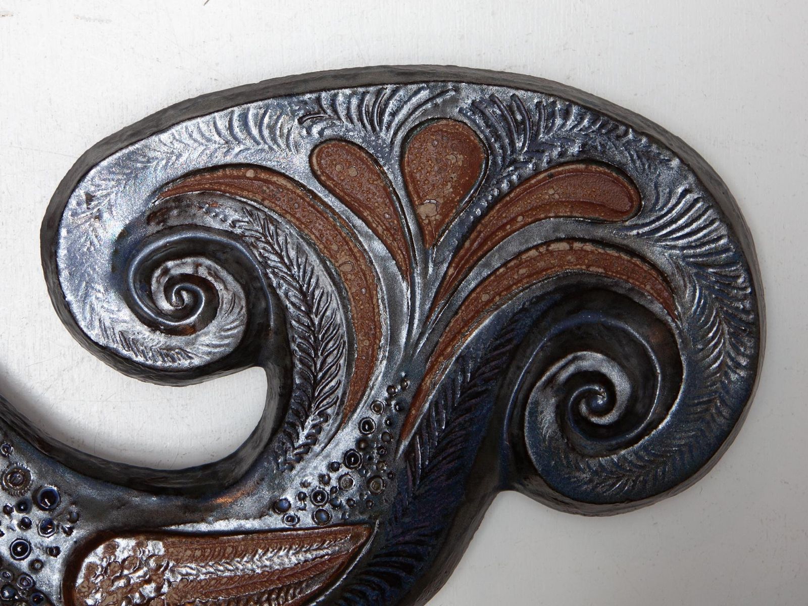 Large Ceramic Peacock Designed By Elie Van Damme, 1960s, Belgium photo vintage