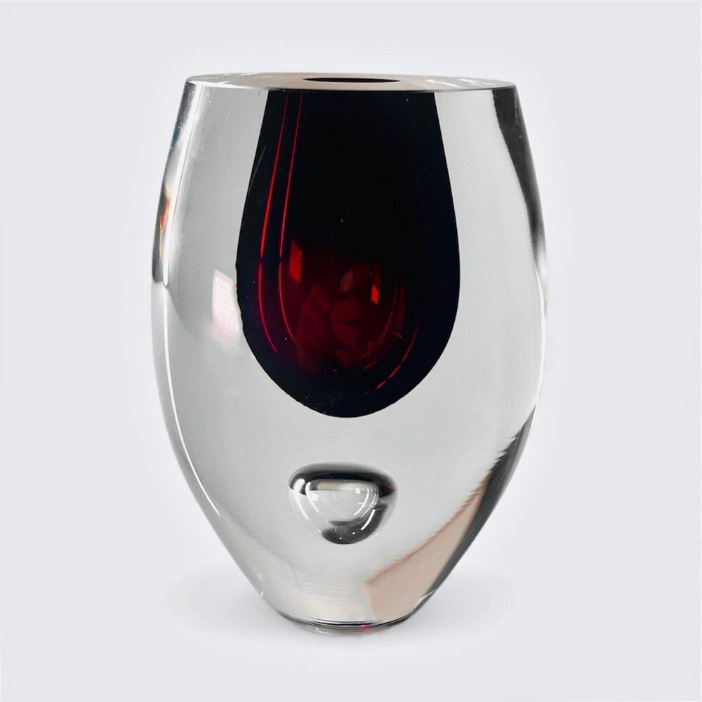 Czech Glass Vase By Jeronim Tišljar For Beránek, 1990s