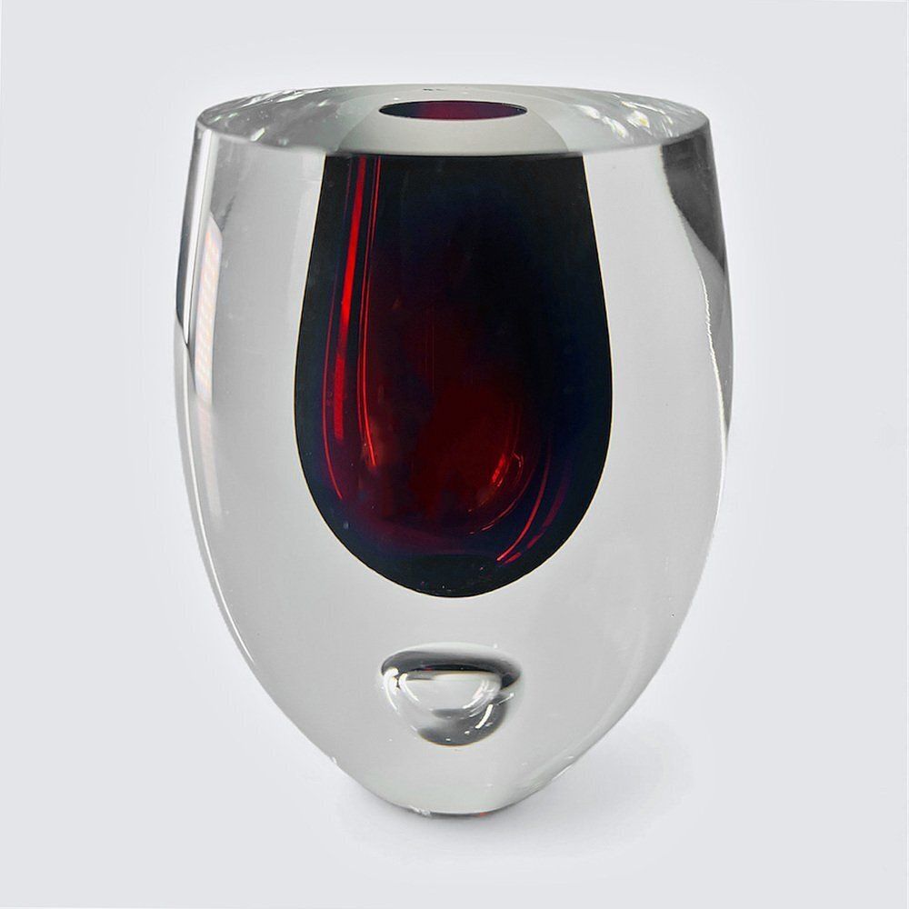 Czech Glass Vase By Jeronim Tišljar For Beránek, 1990s photo for sale