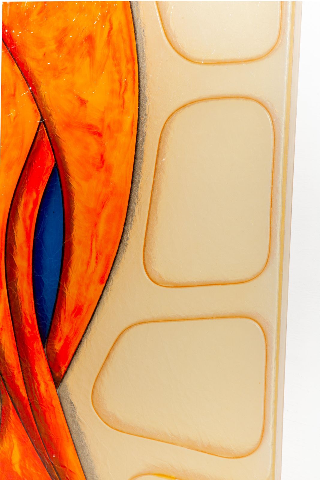 photo buy Set Of Two Fiber Glass Interior Doors With Stylized Figure, 1970s, Belgium