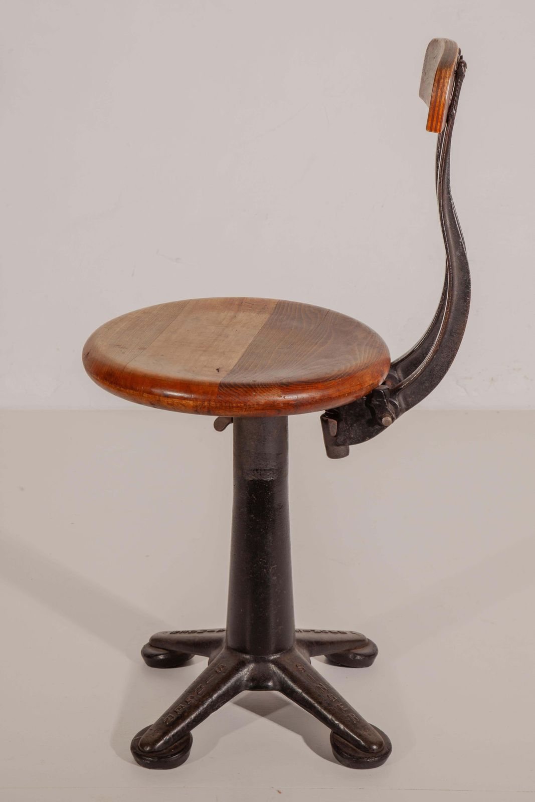 Antique Set Of Six Industrial Singer Sewing Adjustable Chairs, Stools, 1920s photo buy