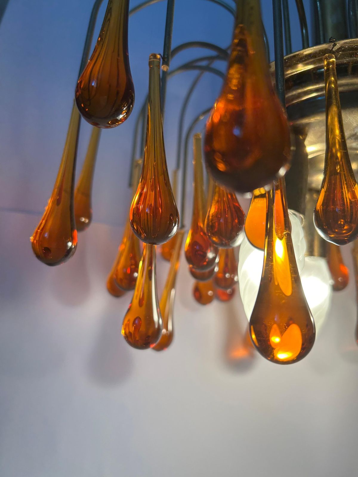 photo for sale Golden Sunset, Magnificent Murano Chandelier, 1980's