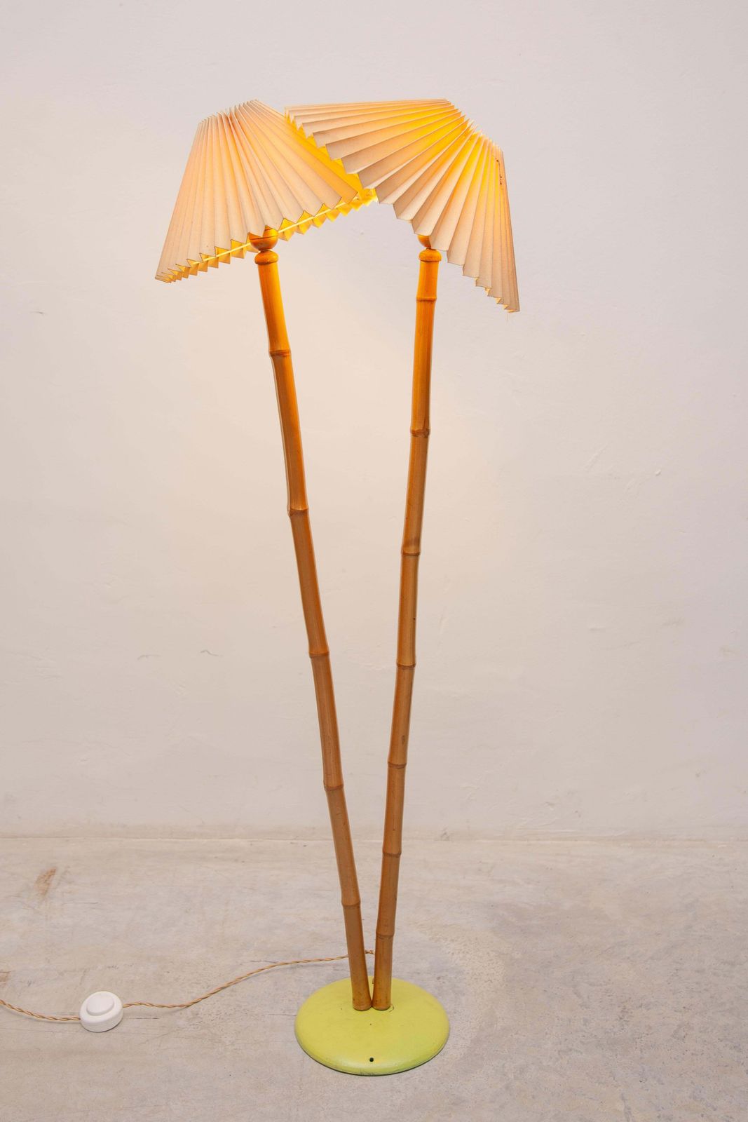 A 1950's French Bamboo Floor Lamp photo furniture