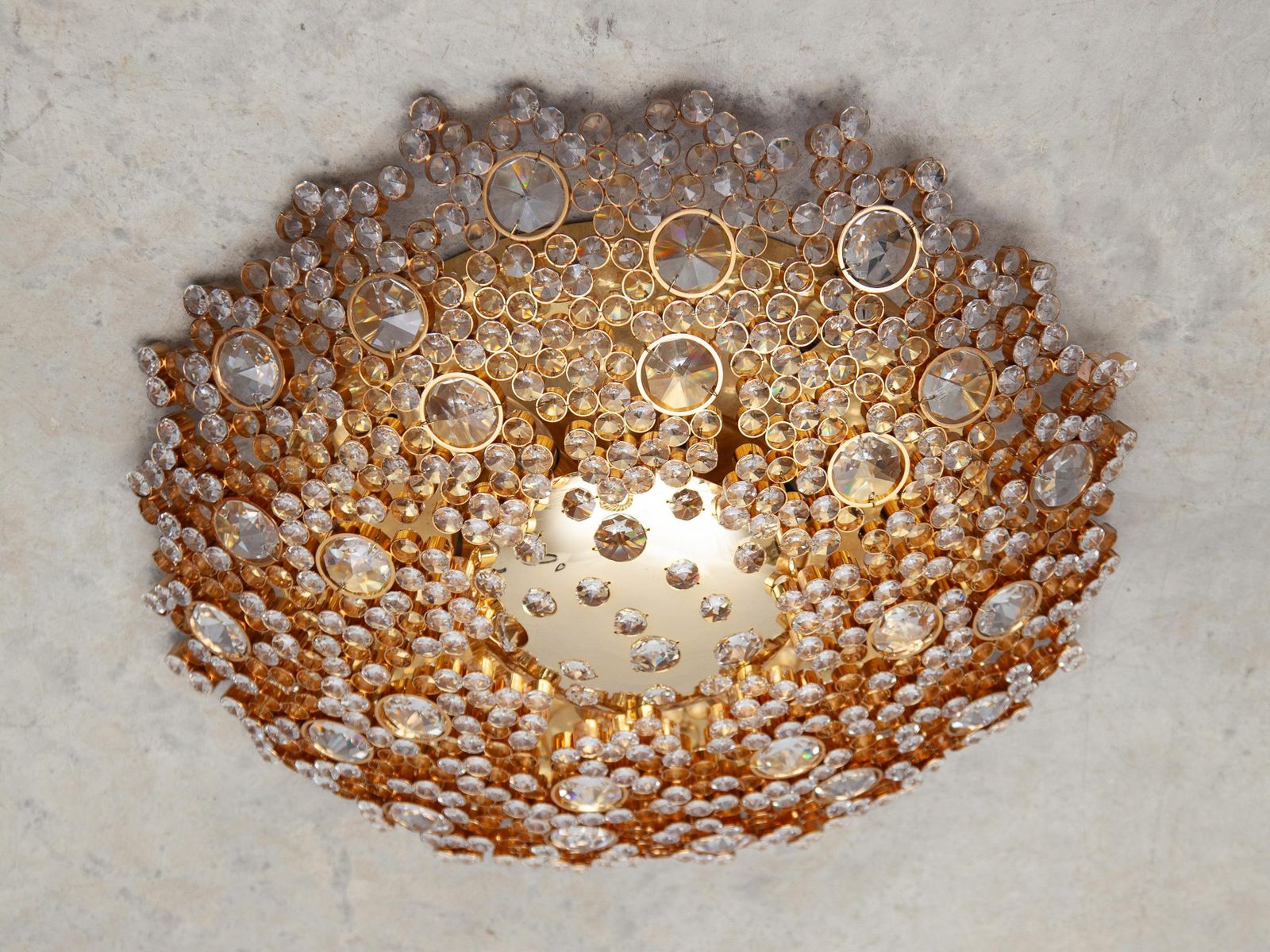 Palwa Jewel Like Faceted Crystals Ceiling Light, Wall Light, Set Of Two, Germany photo 6137.0