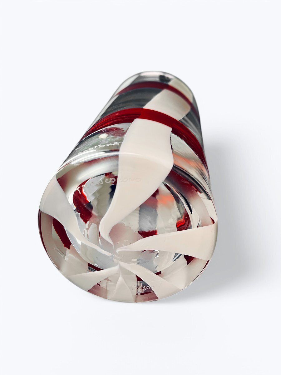 Troncoronco Vase In Murano Glass By Carlo Moretti, 1990s photo for sale