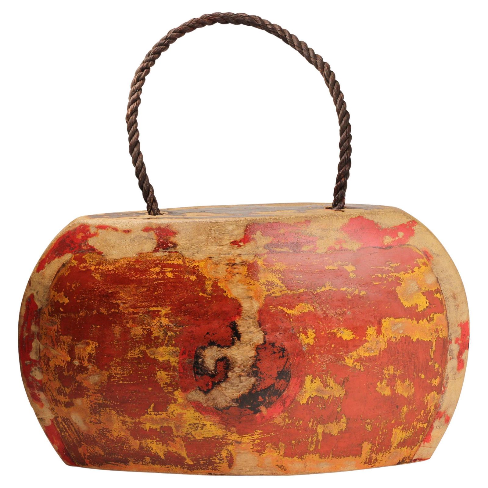 Indonesian Painted Buffalo, Cow Bell Decorative Folk Art Sculpture, Wall Art