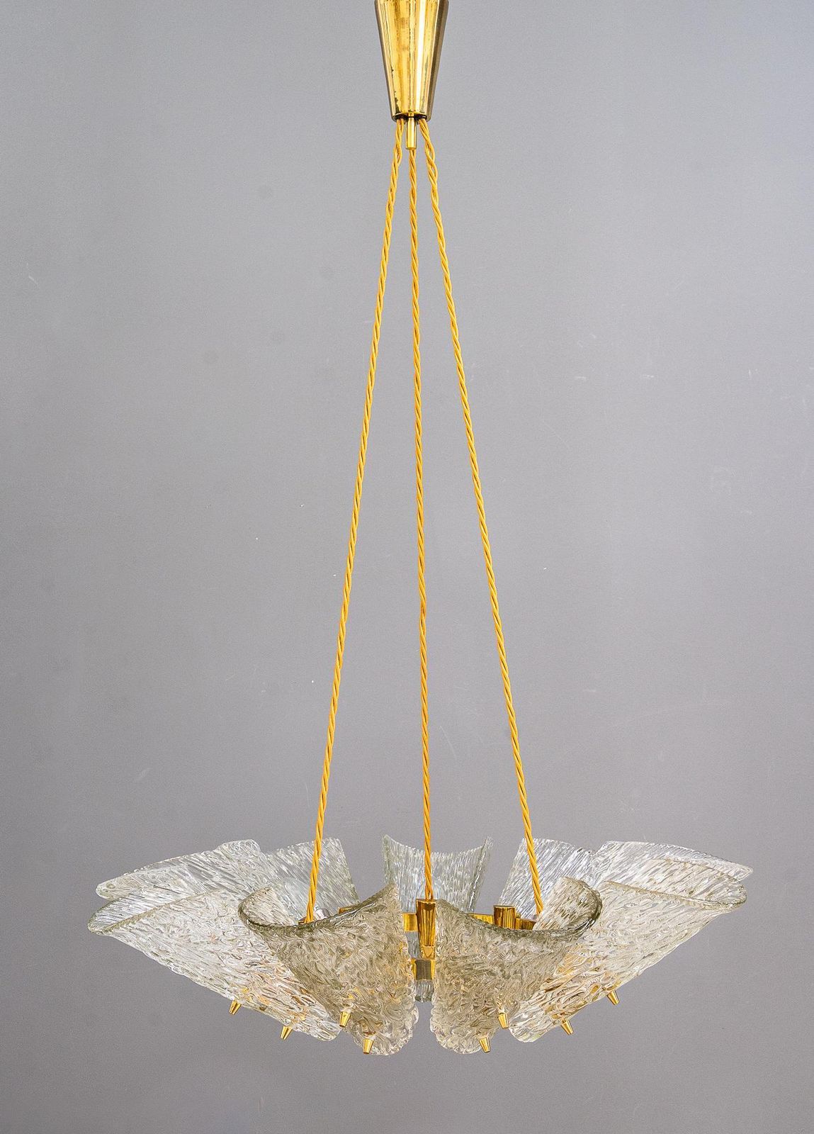 Big Chandelier By J.T. Kalmar With Structure Glass Around 1950s photo furniture