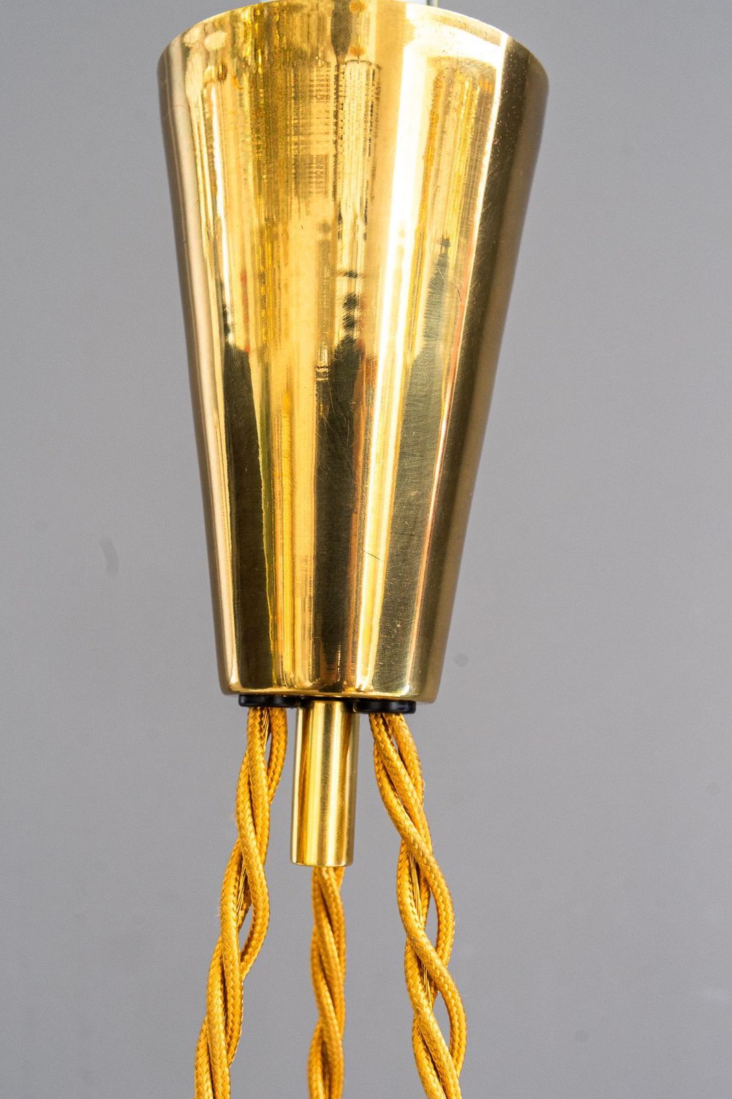 Big Chandelier By J.T. Kalmar With Structure Glass Around 1950s photo vintage