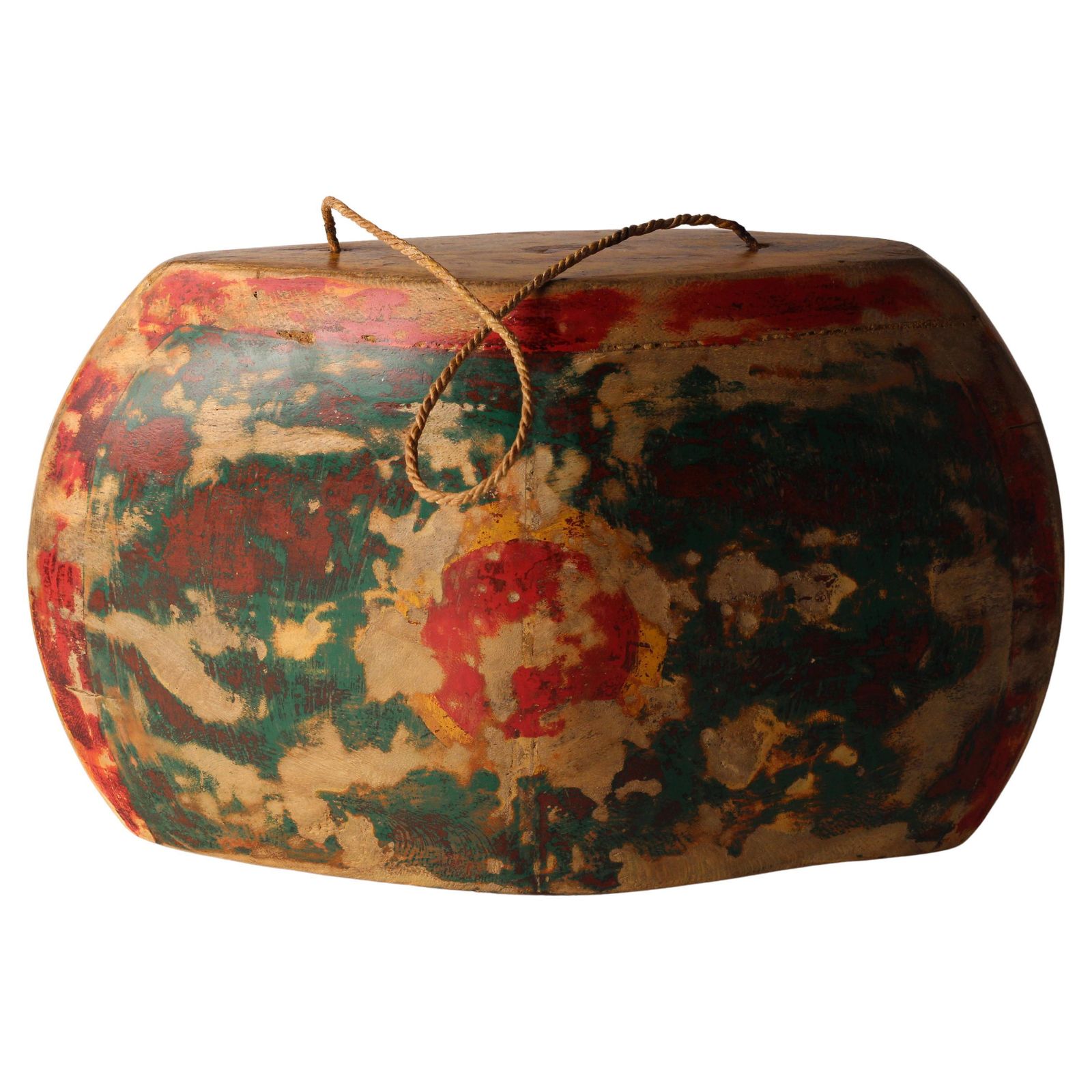 Indonesian Painted Buffalo, Cow Bell Decorative Folk Art Sculpture, Wall Art