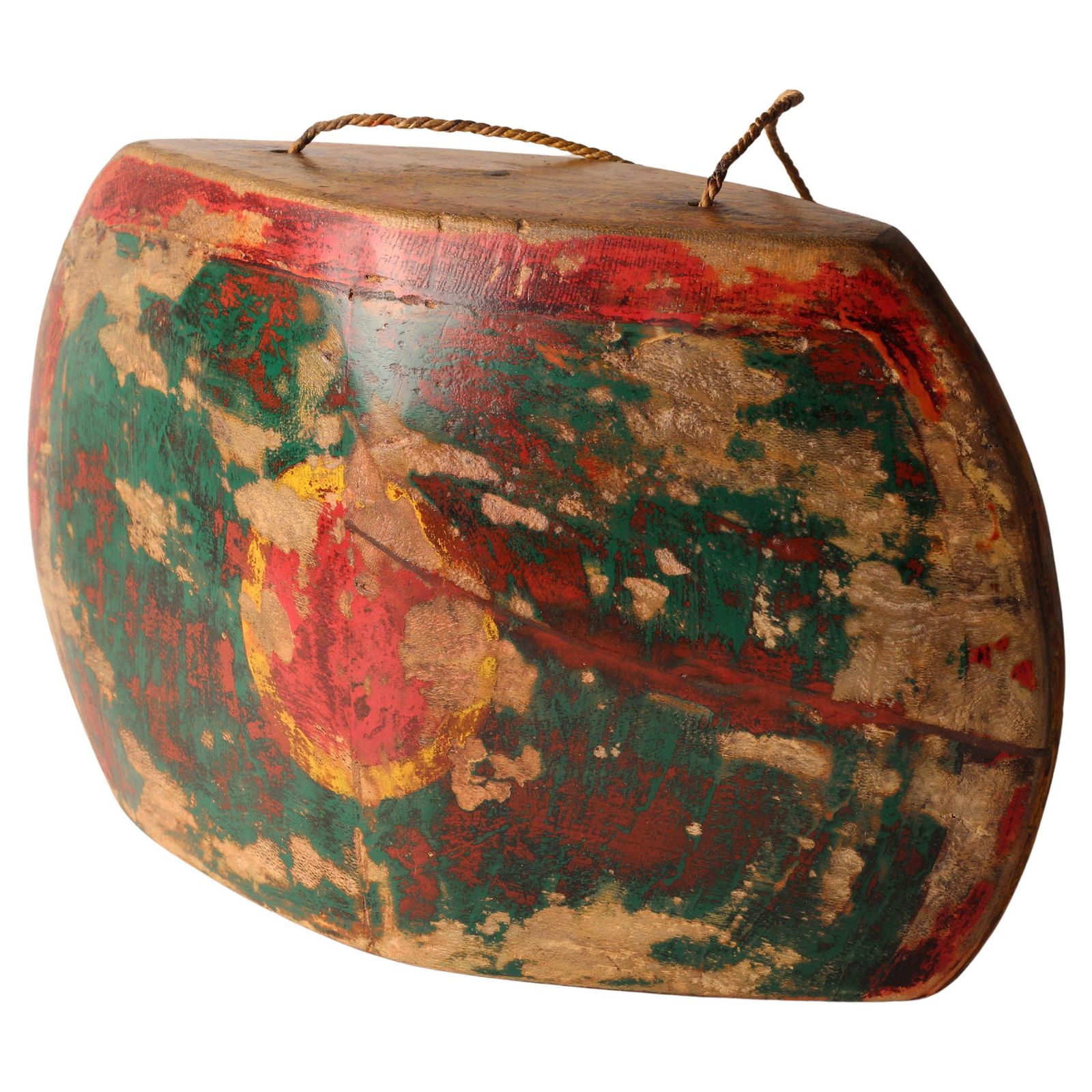 292.0 Indonesian Painted Buffalo, Cow Bell Decorative Folk Art Sculpture, Wall Art photo