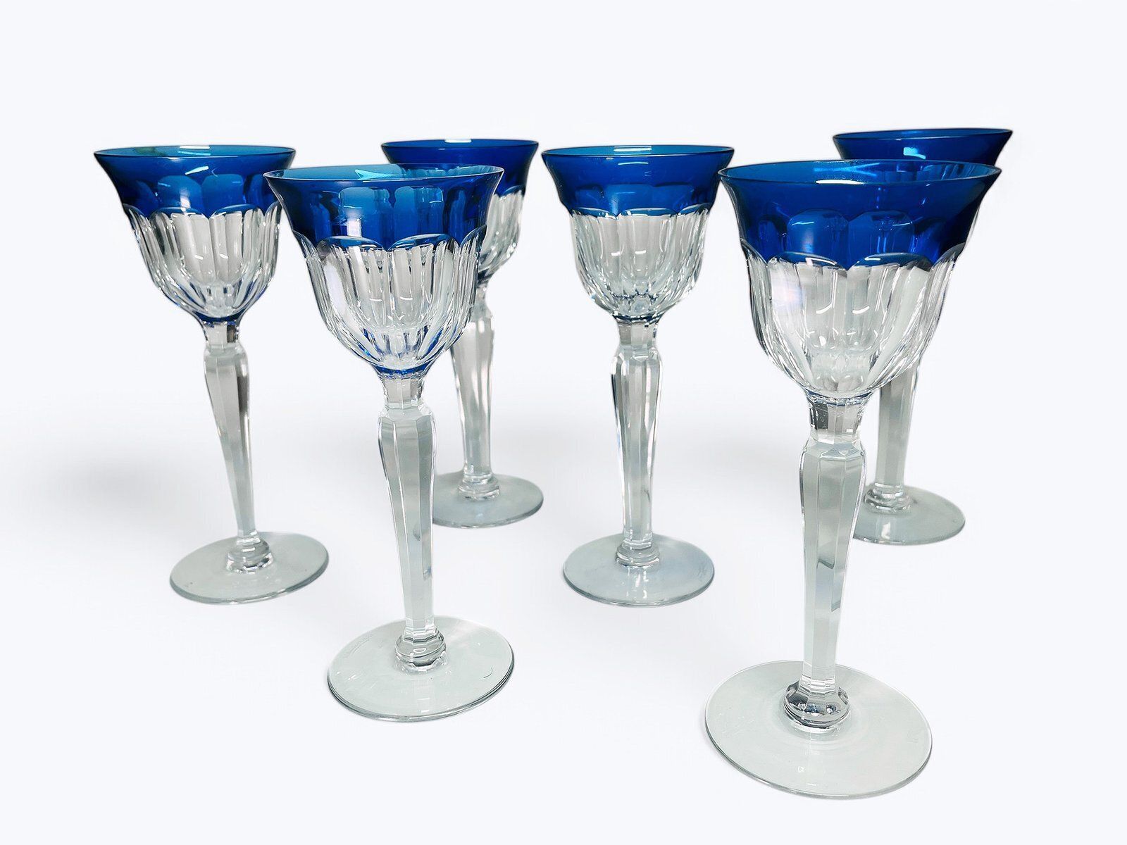 Crystal Champagne Glasses From Val Saint Lambert, Set Of 6 photo for sale