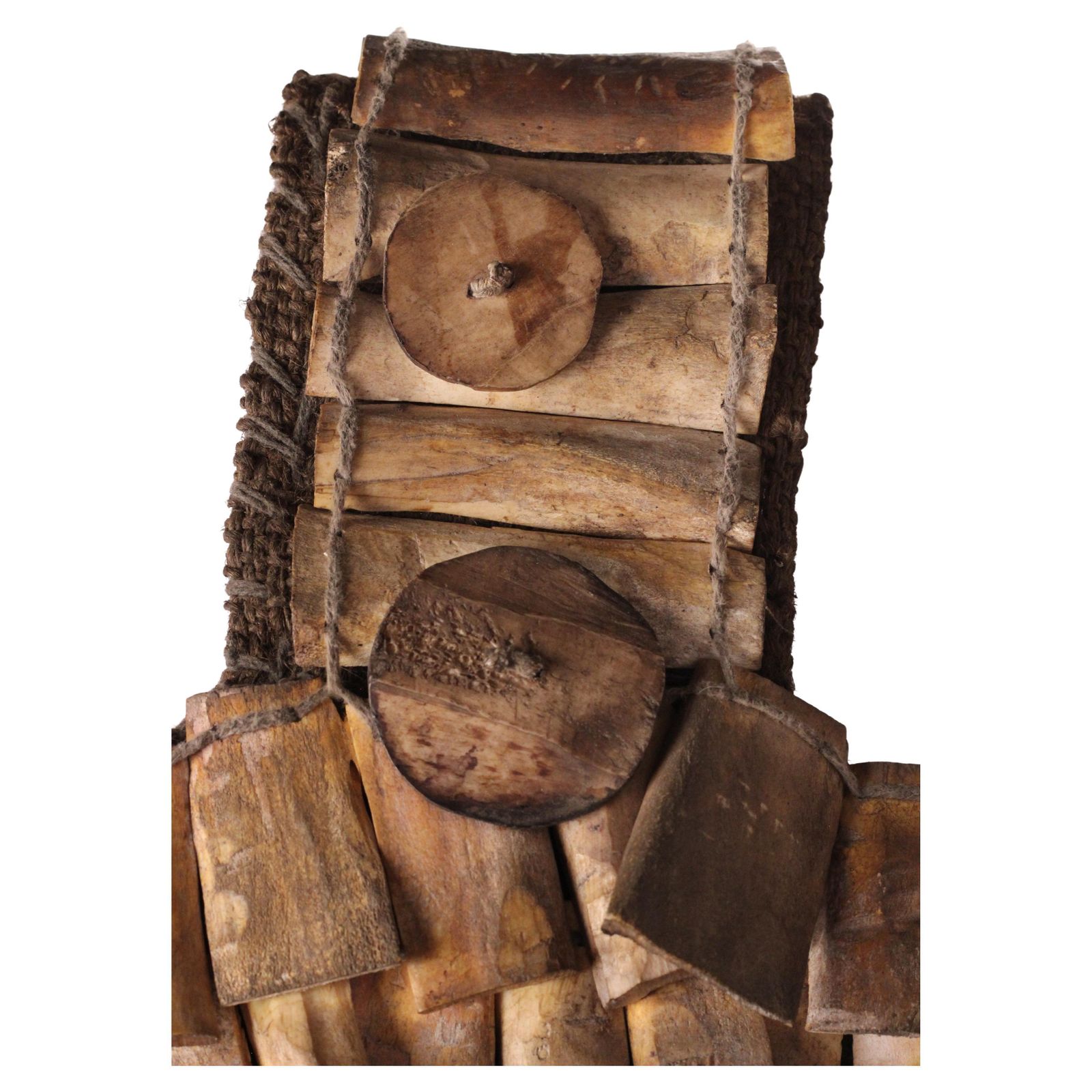 Indonesian Wild Boar Hunting Vest, Carved Bone Armour, Lombok, Mid 20th Cent photo vintage