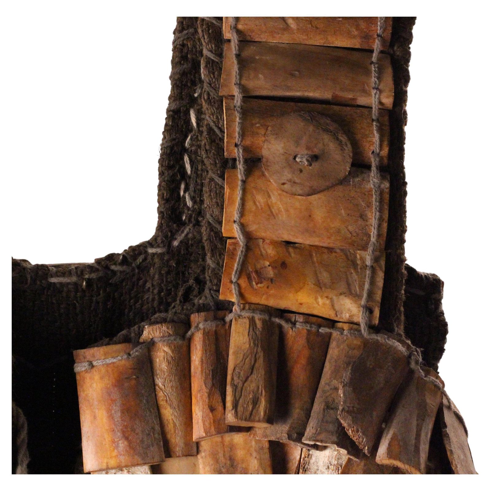 2904.0 Indonesian Wild Boar Hunting Vest, Carved Bone Armour, Lombok, Mid 20th Cent photo