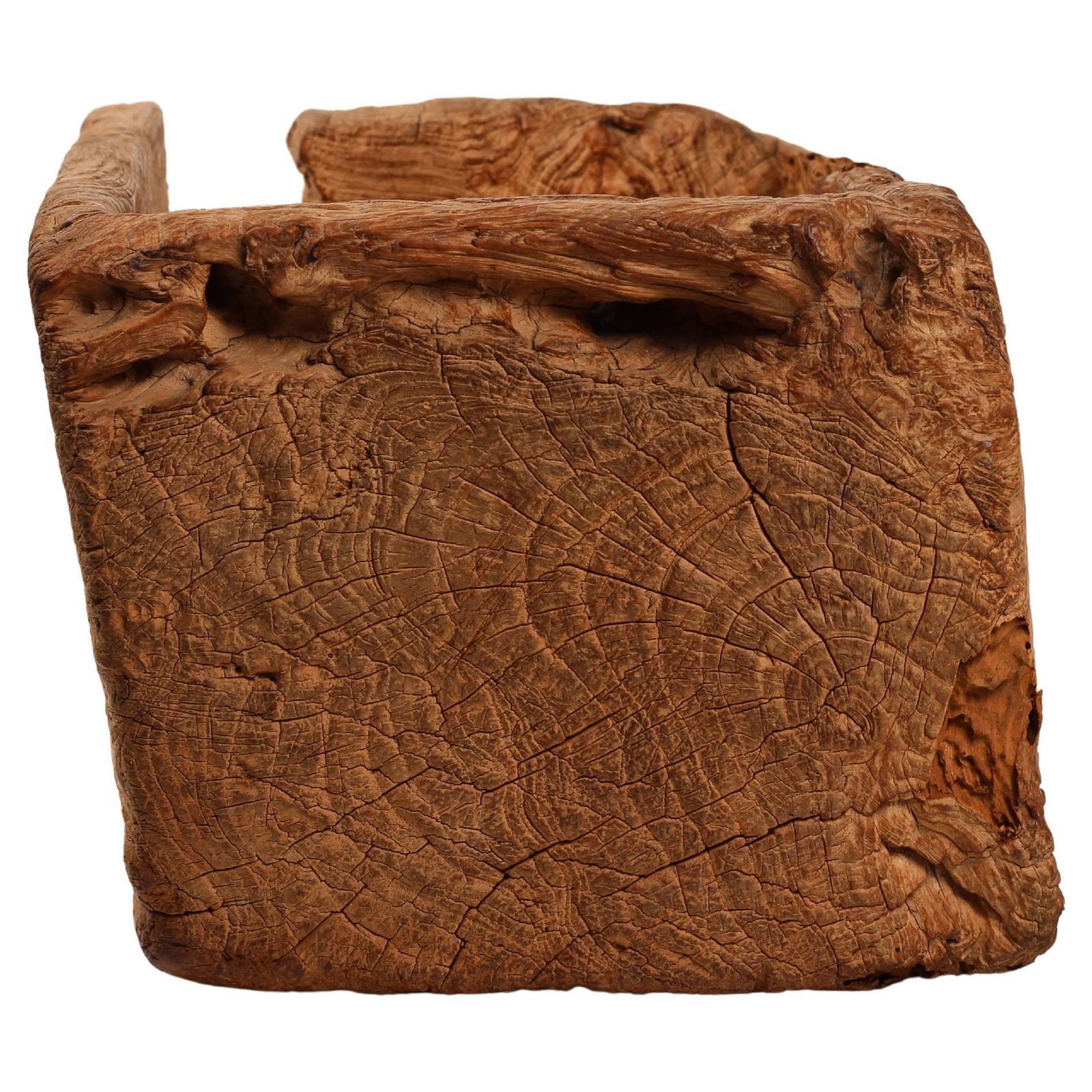 photo furniture Wabi Sabi Primitive Wooden Trough – Hand Carved Lombok Vessel