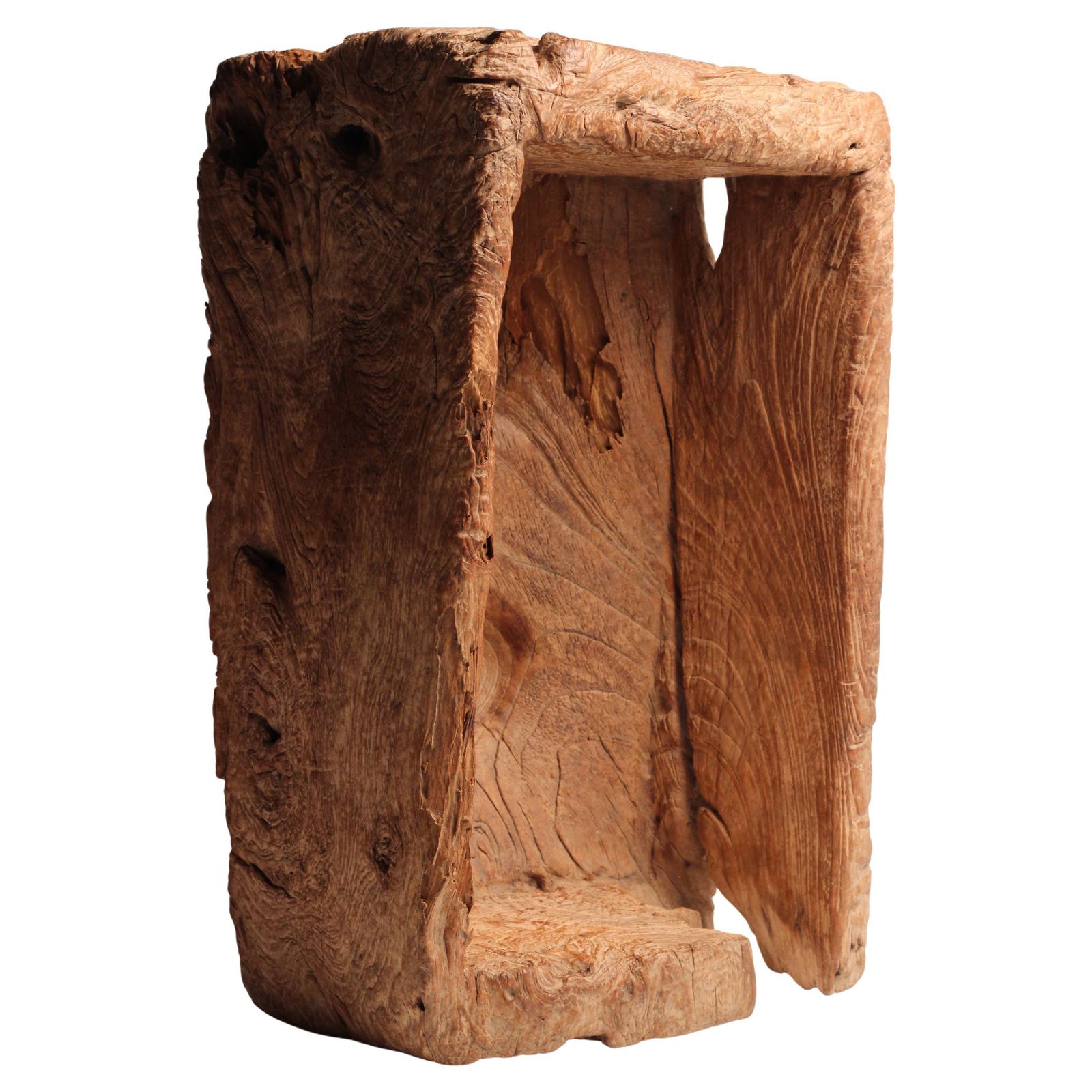 photo buy Wabi Sabi Primitive Wooden Trough – Hand Carved Lombok Vessel