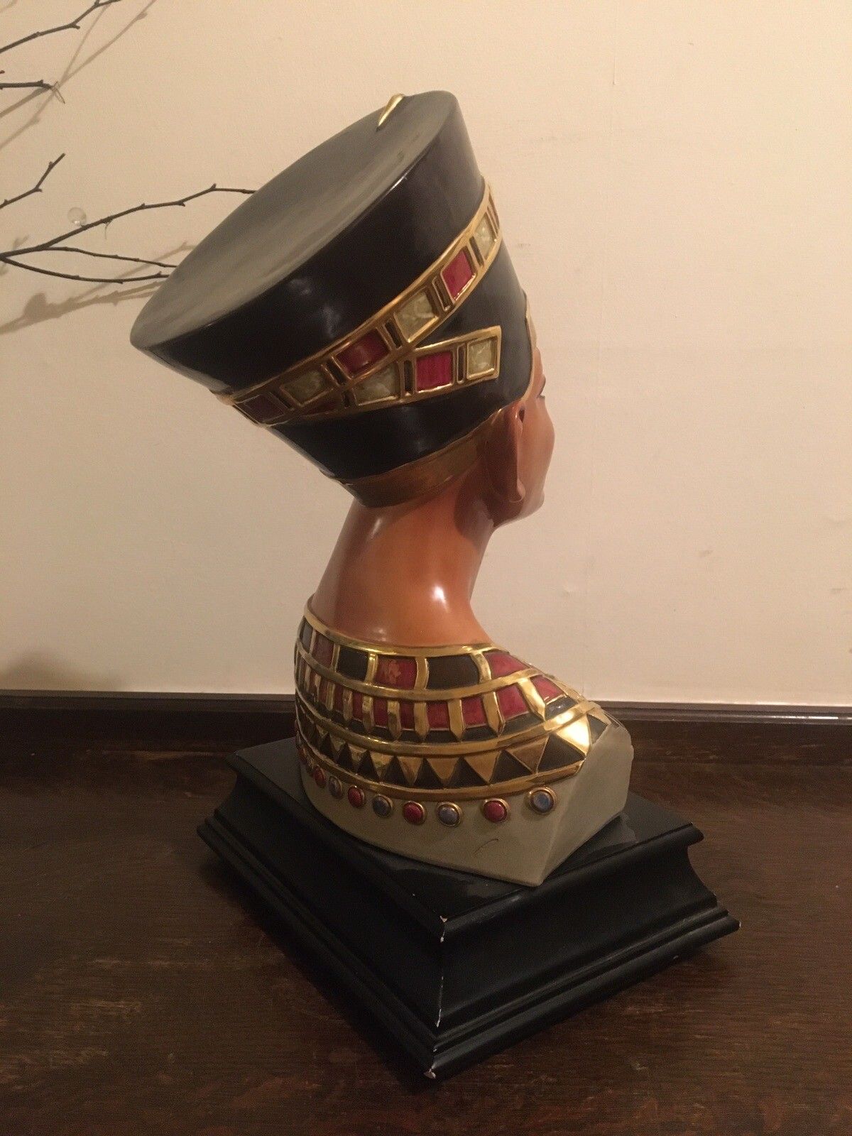 photo for sale Capodimonte Italian Ceramic Nefertiti Bust Vintage G Cortese Vintage Sculpture