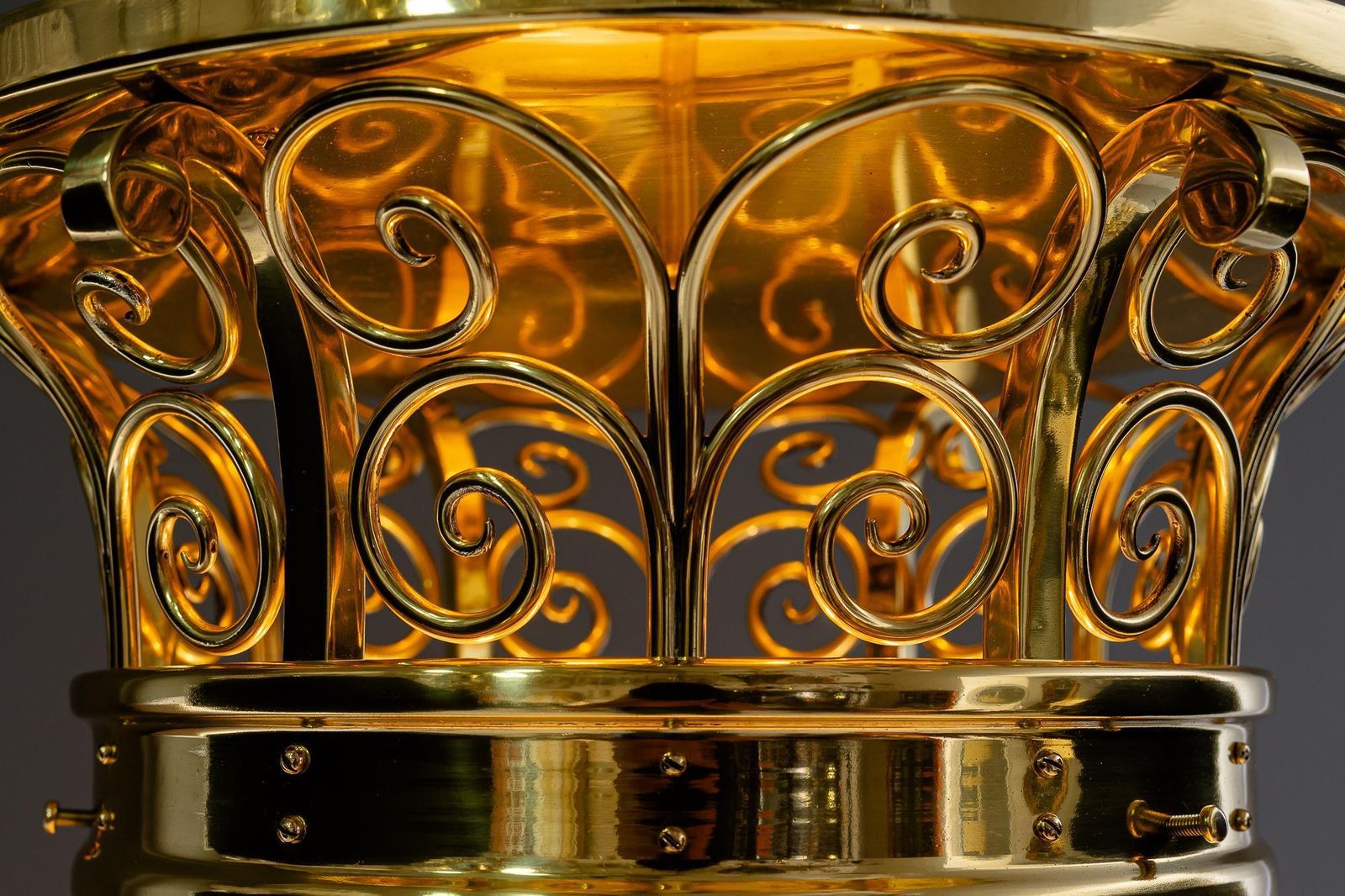 Lighting Big Art Deco Ceiling Lamp With Original Opal Glass Shade Vienna Around 1920s photo
