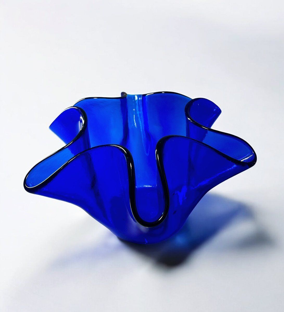 Handkerchief Murano Glass Vase By Dogi photo for sale