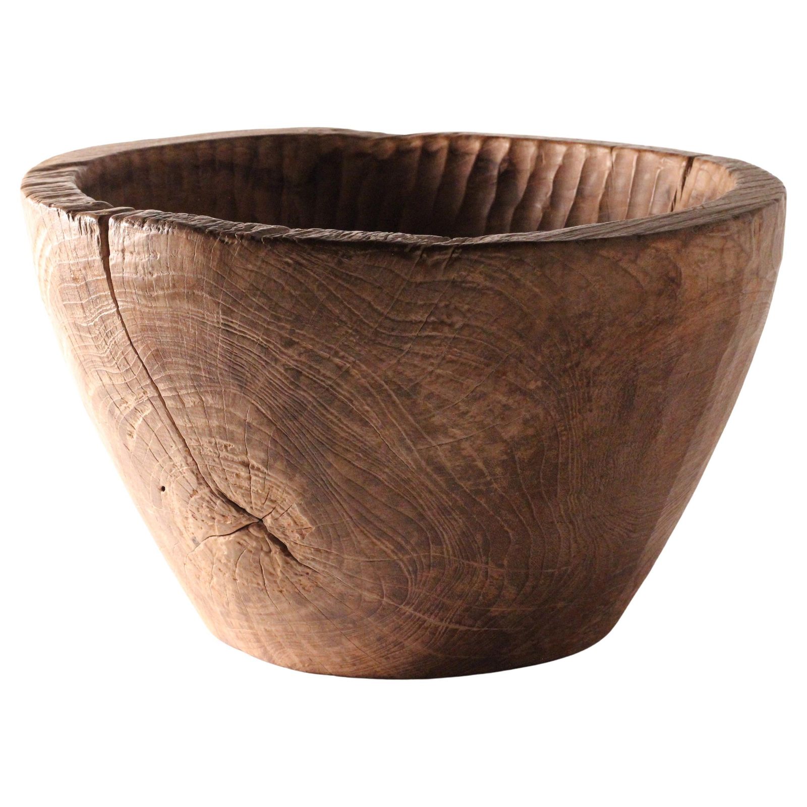 Wabi Sabi Vintage Wooden Bowl, Lombok, Organic Sculptural Centerpiece