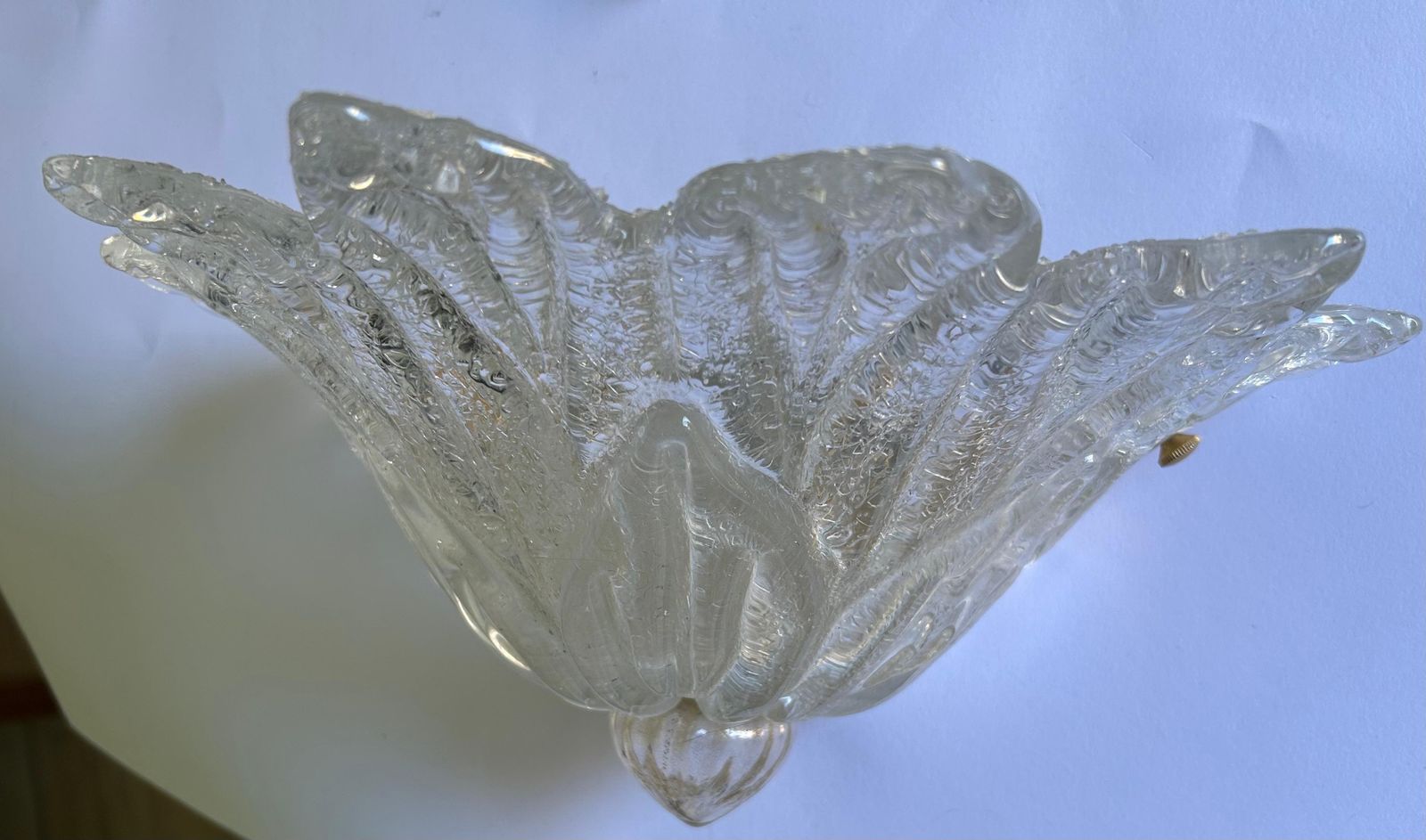 photo vinterior Ice Queen, Murano Glass Ceiling Light And Pair Of Sconces, 1980's