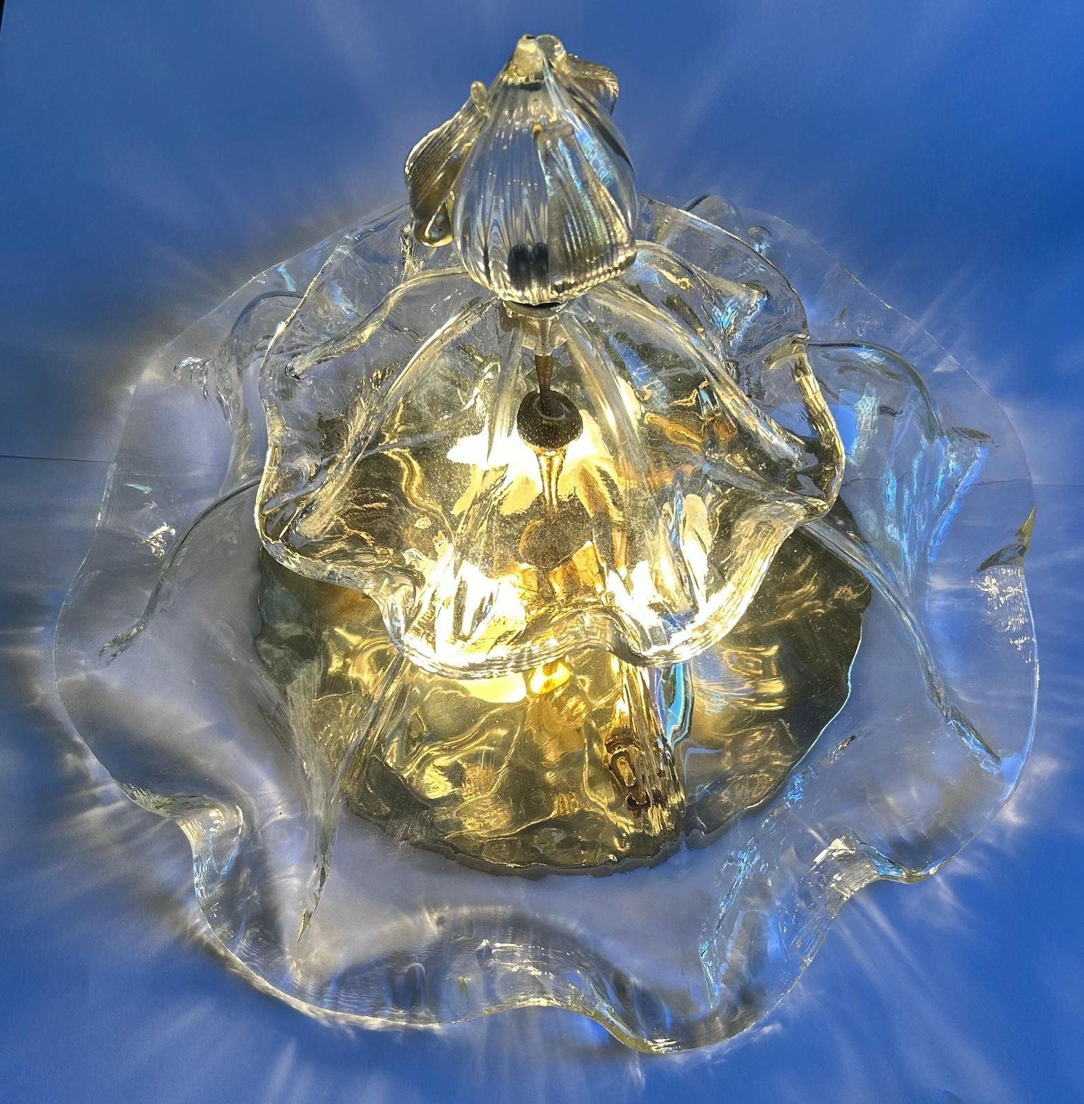 1773.0 North Pole Star, Transparent La Murrina Flush Light With Gold Inclusions, 1990 photo