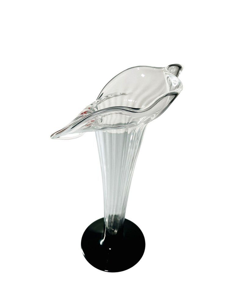 Murano Glass Calla Vase By Carlo Moretti, 1980s photo for sale