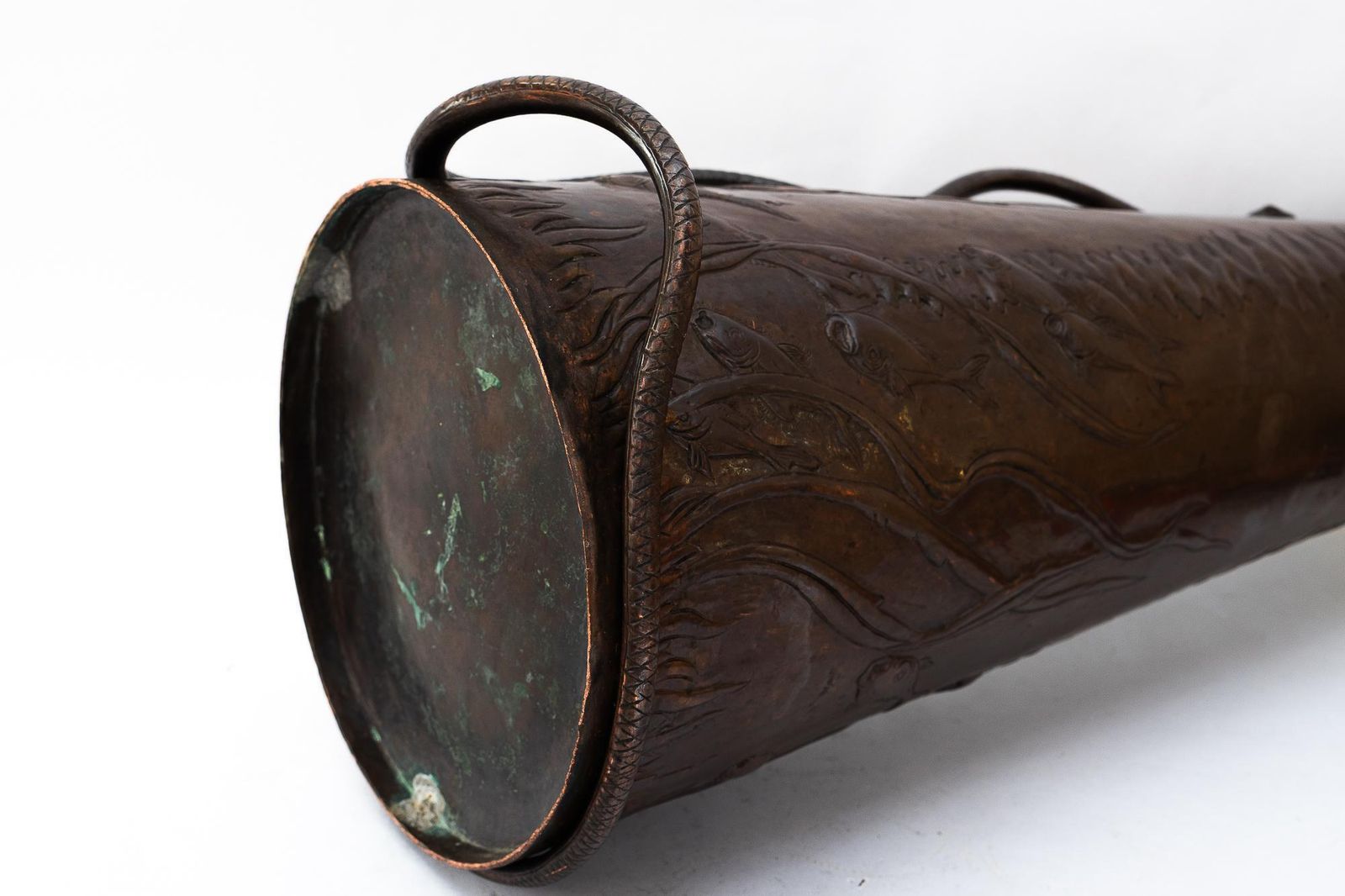 Home Decor Big Jugendstil Copper Chased And Hand Hammered Vase Vienna Around 1908 photo