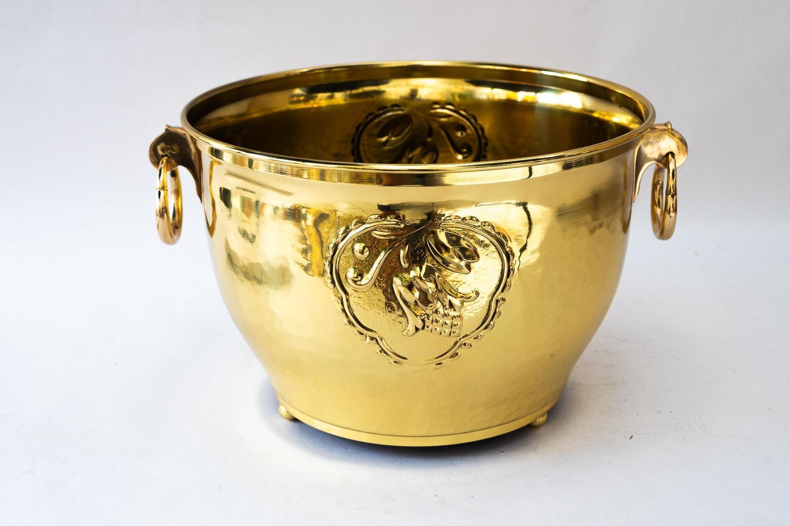 Art Deco Brass Palm Pot Around 1920s photo furniture