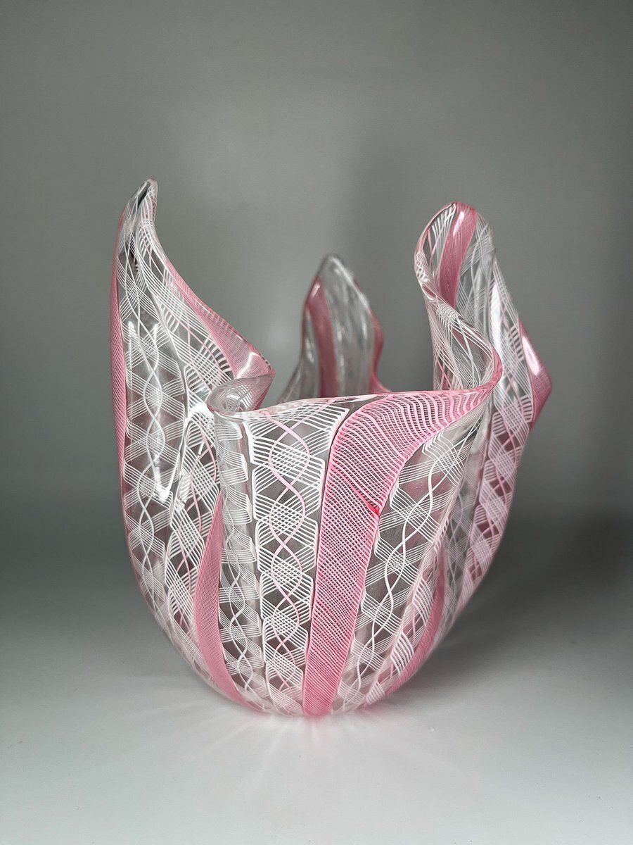 Fazzoletto Murano Glass Vase By Fulvio Bianconi For Venini, 1950s