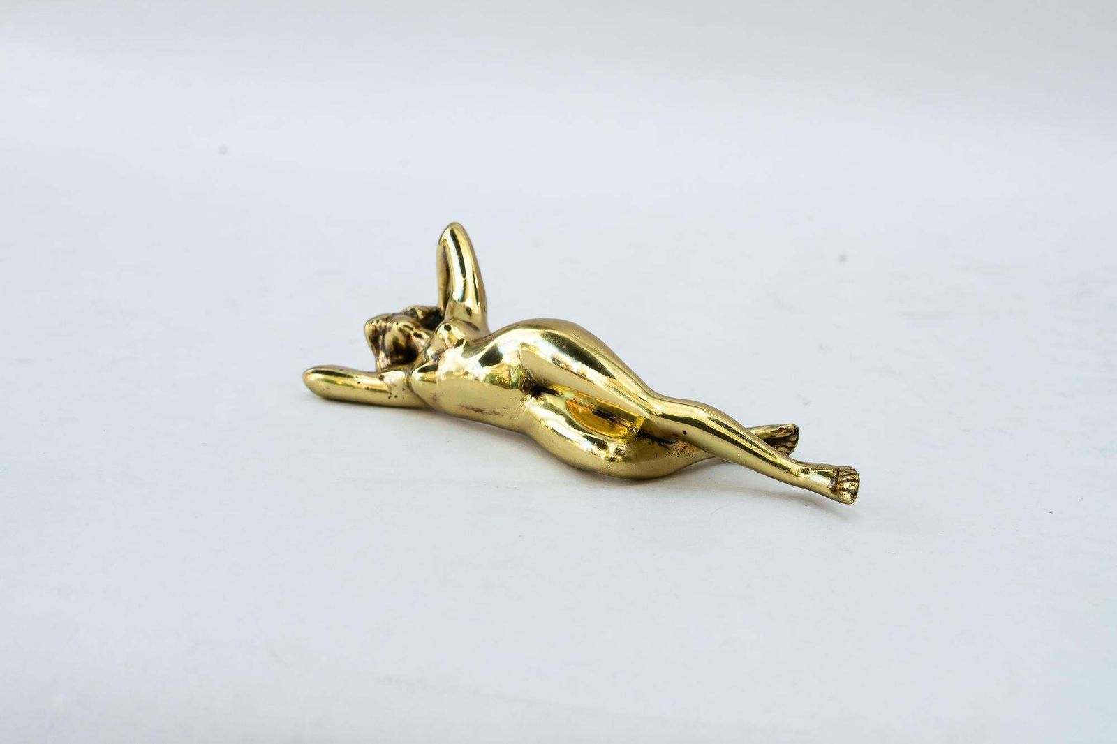 Art Deco Nude Female Brass Paperweight Around 1920s photo 309.0