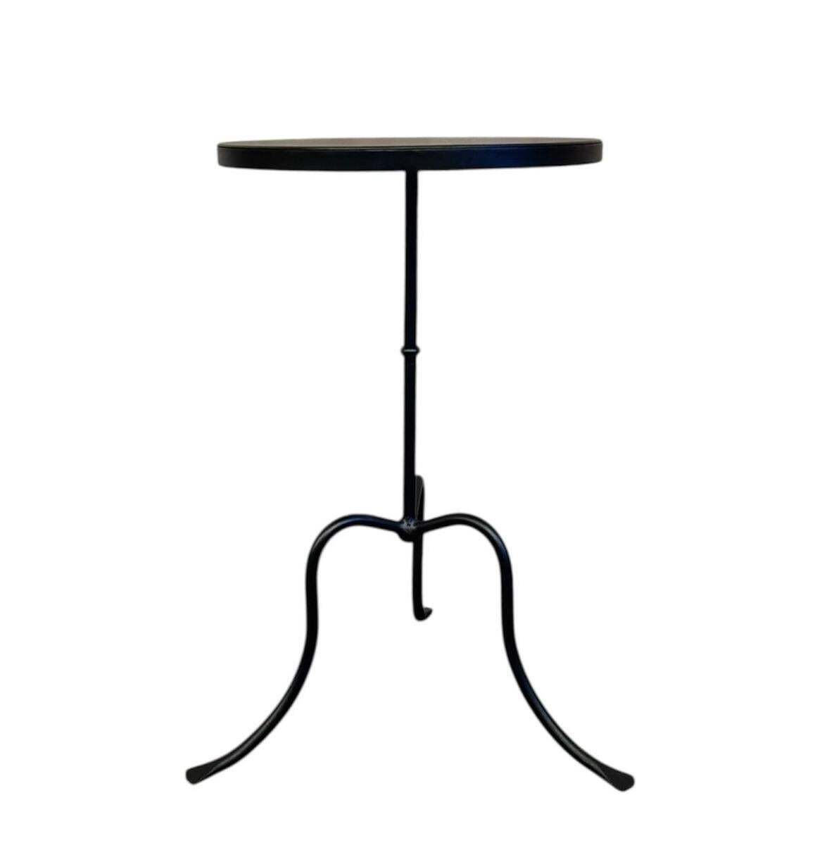 New French Cast Iron Black Bistro Table With Iron Top photo buy