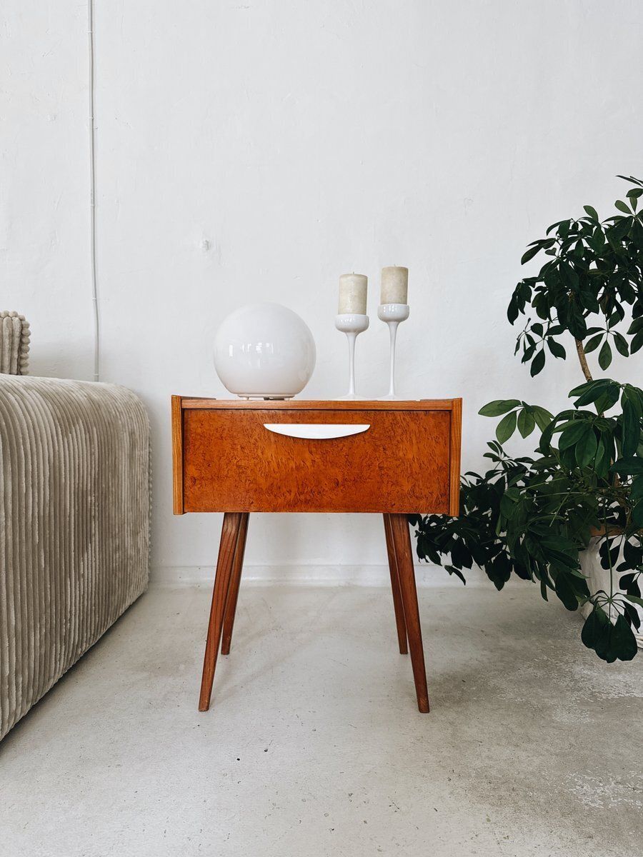 Furniture Mid Century Czech Nightstands, 1960s, Set Of 2 photo