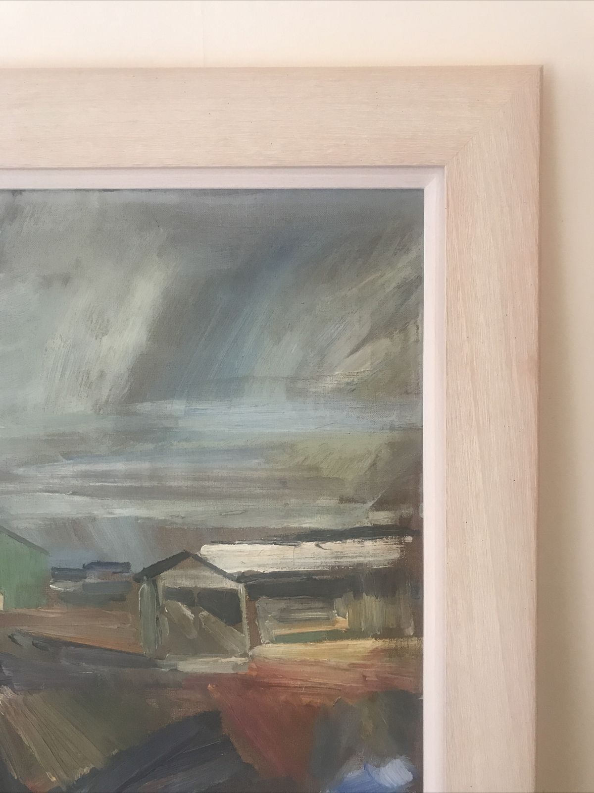 C.S Werner Danish Oil Painting Canvas Post Impressionist/Expressionist Mid C20 photo vintage