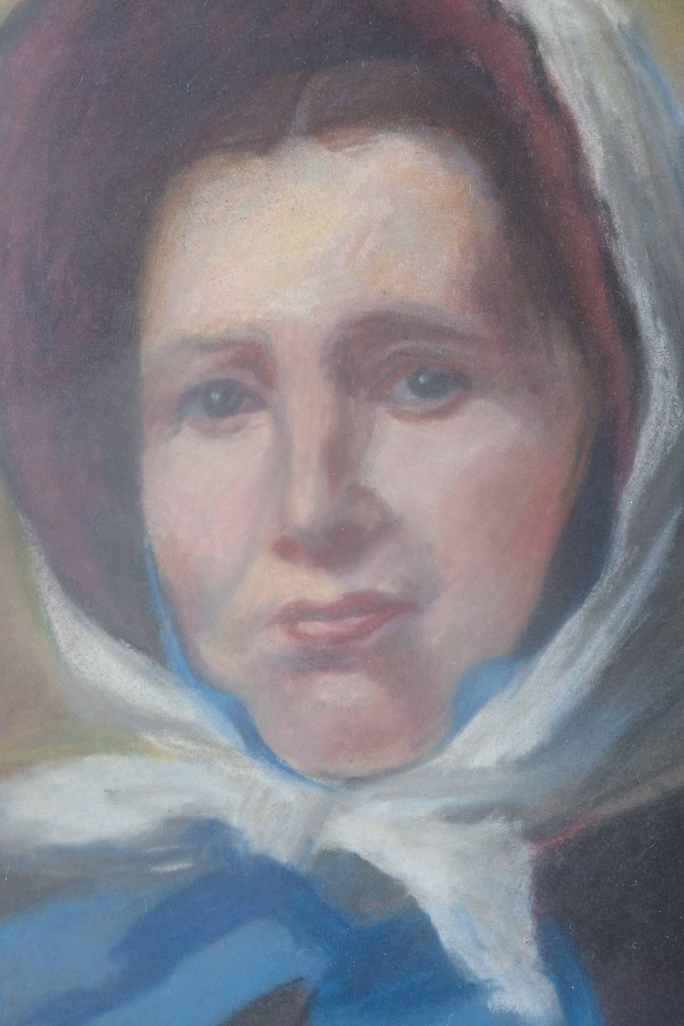 Unknown Artist. Pastel On Paper. Portrait Of A Woman. Early 20th C. photo for sale