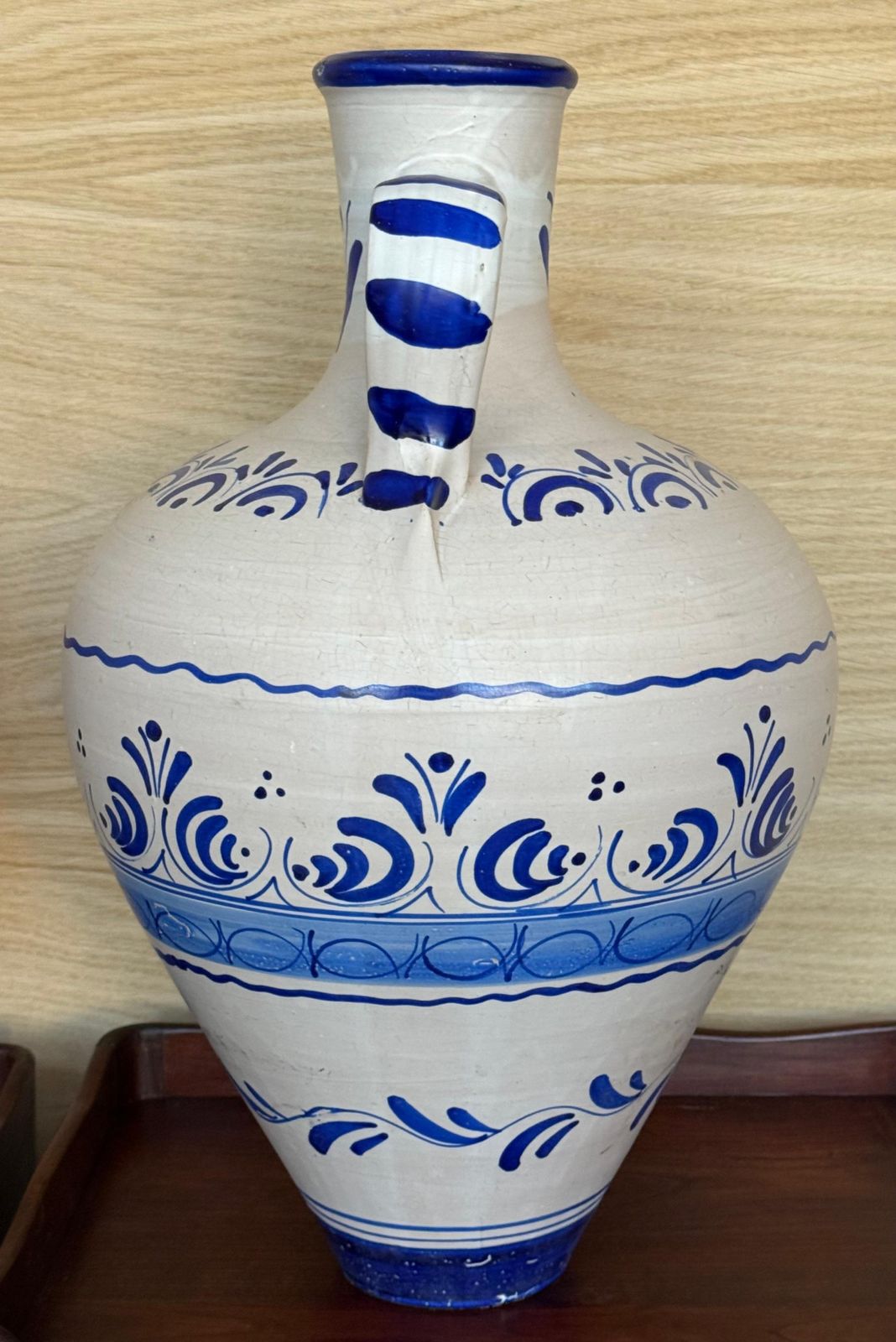 Décoration Paire de vases décoratifs Talavera en céramique, bleu et blanc photo