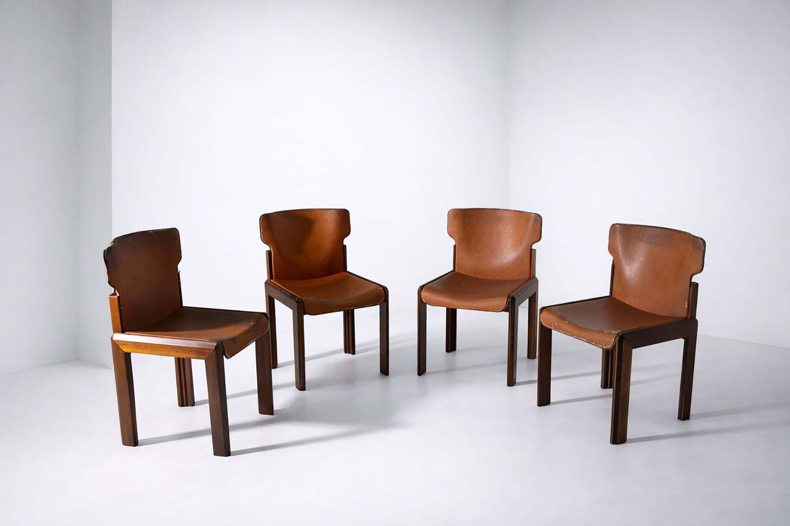Rare Chairs By Luciano Frigerio, Paganini Model From Frigerio Desio In Leather photo furniture