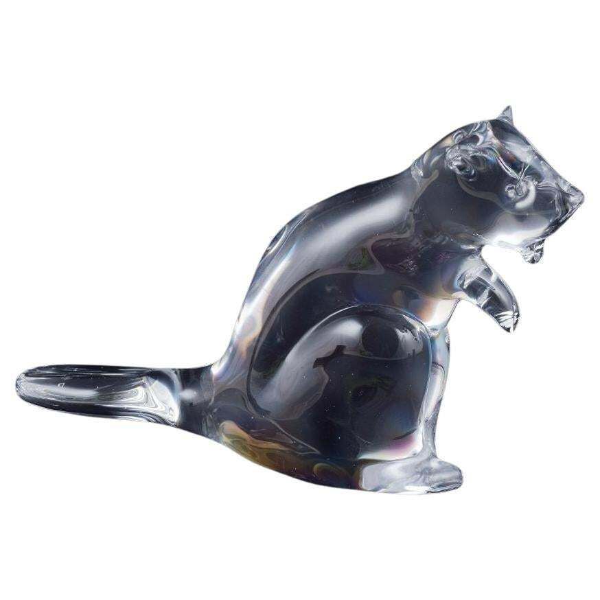 Ronneby Glasbruk, Sweden. Glass Sculpture In The Shape Of An Otter.