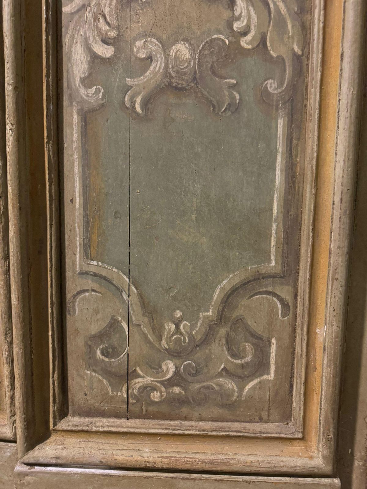 photo for sale Lacquered And Painted Wooden Two Leaf Door, Italy