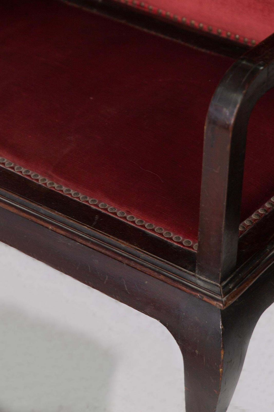 Italian Art Nouveau Wall Bench With Original Mirror, Liberty Bench photo vintage