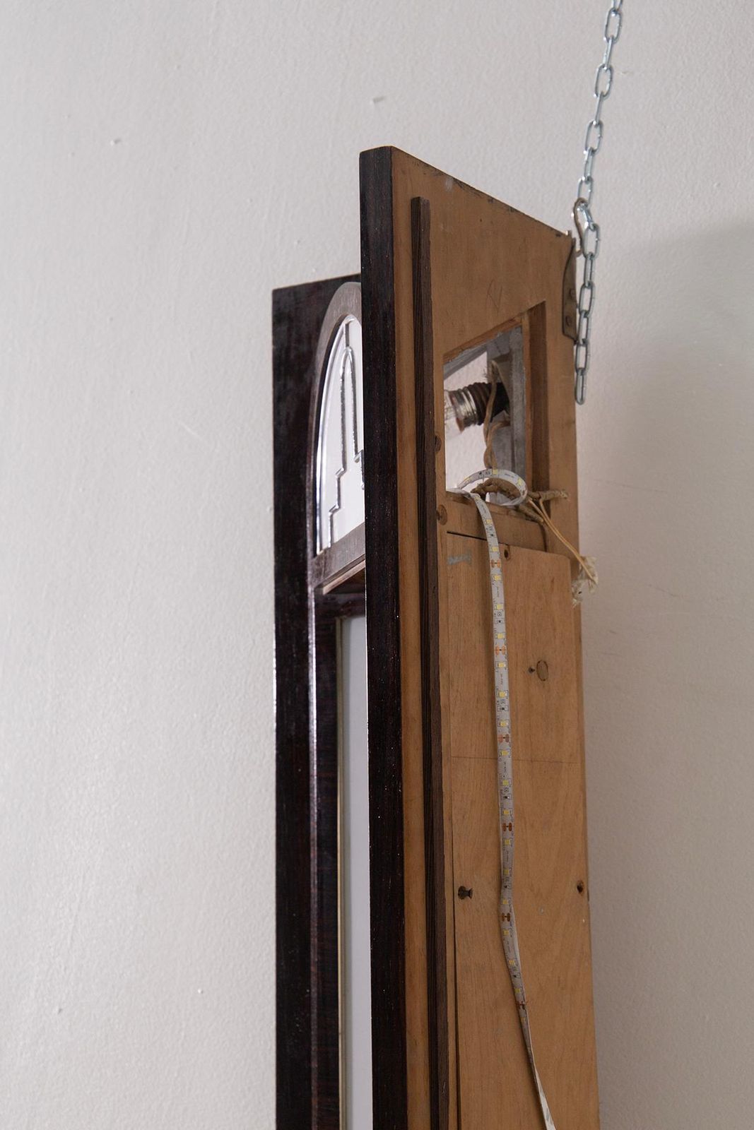4773.0 Italian Art Deco Wall Lamp In Gio Ponti Style With Silver Plated Wood Sculpture photo