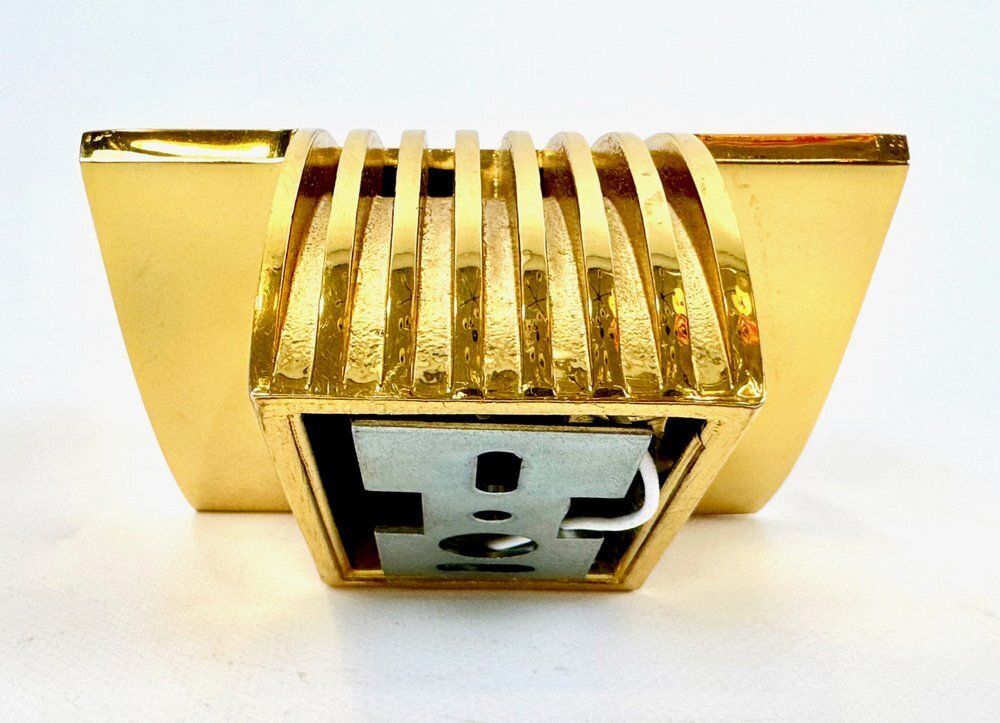 photo vinterior Brass Arqui Sconce By Arch M. Sergi And Oscar Devesa For Metalarte, 1980s