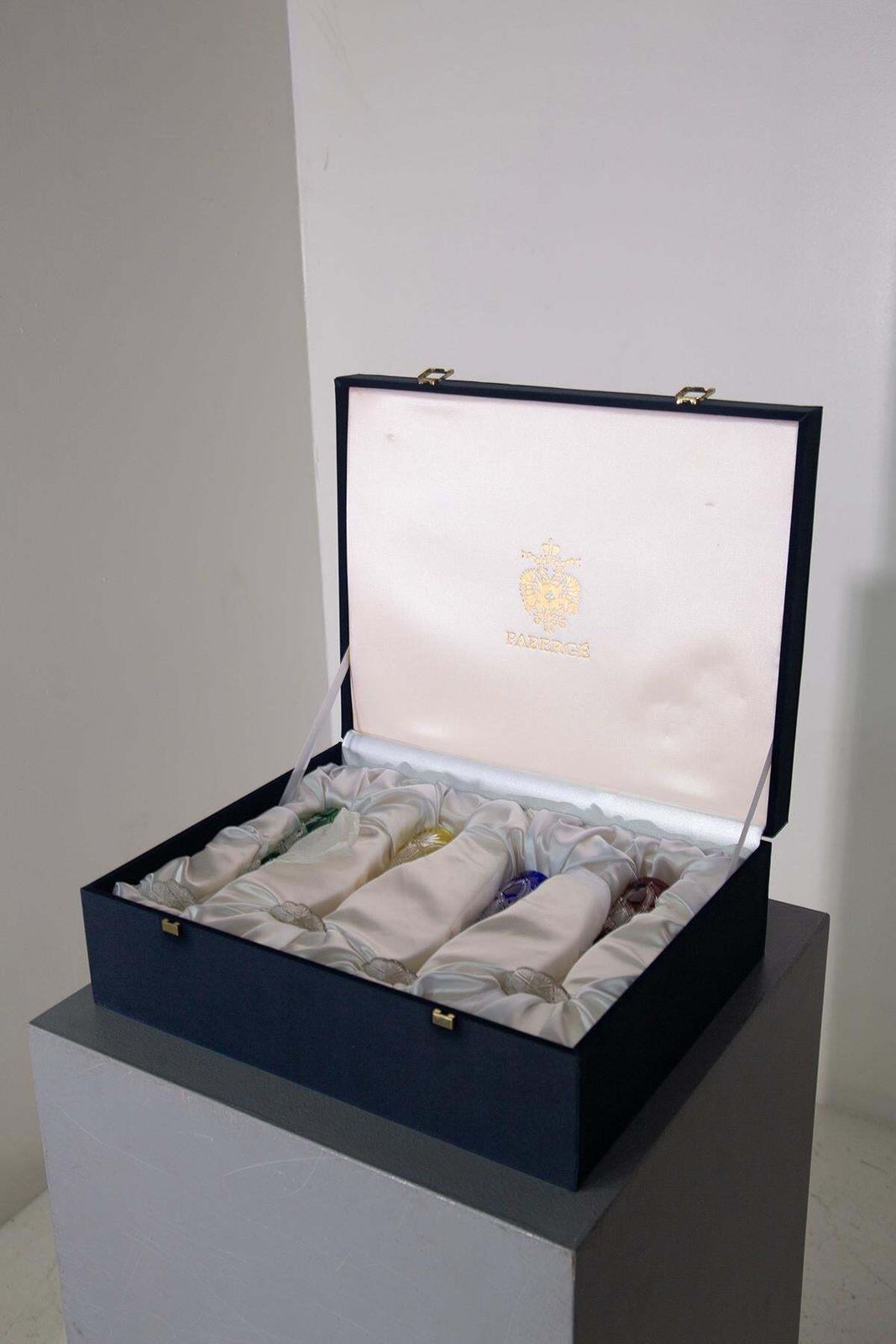 Set Of Four Fabergé Liqueur Glasses The Imperial Collection, Original Velvet photo buy