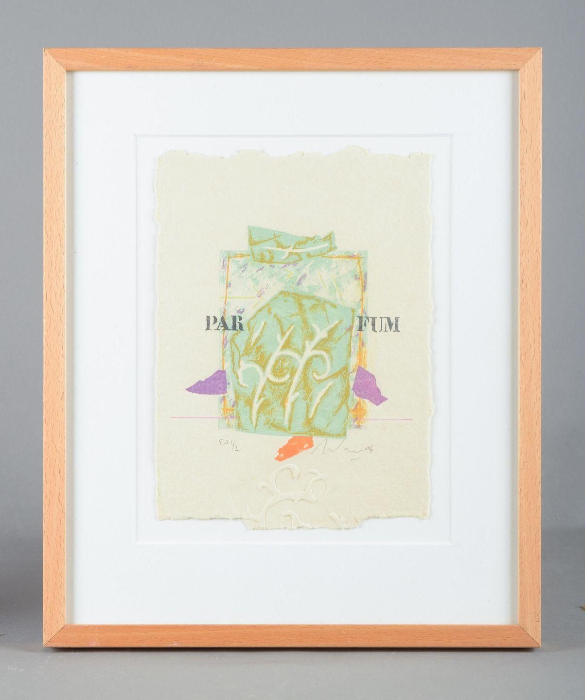 Alain Soucasse, France. Lithograph On Paper. Poetic And Graphic Composition. photo furniture