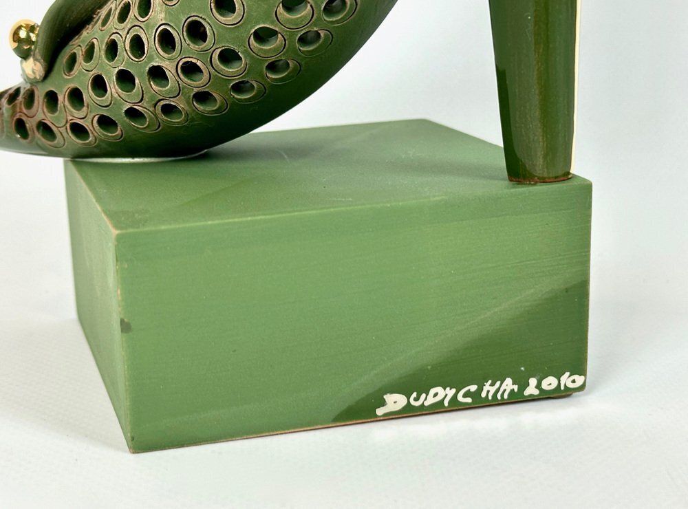 Vintage Hand Carved Ceramic Bookends By Jiří Dudycha, 2010, Set Of 2 photo Home Decor