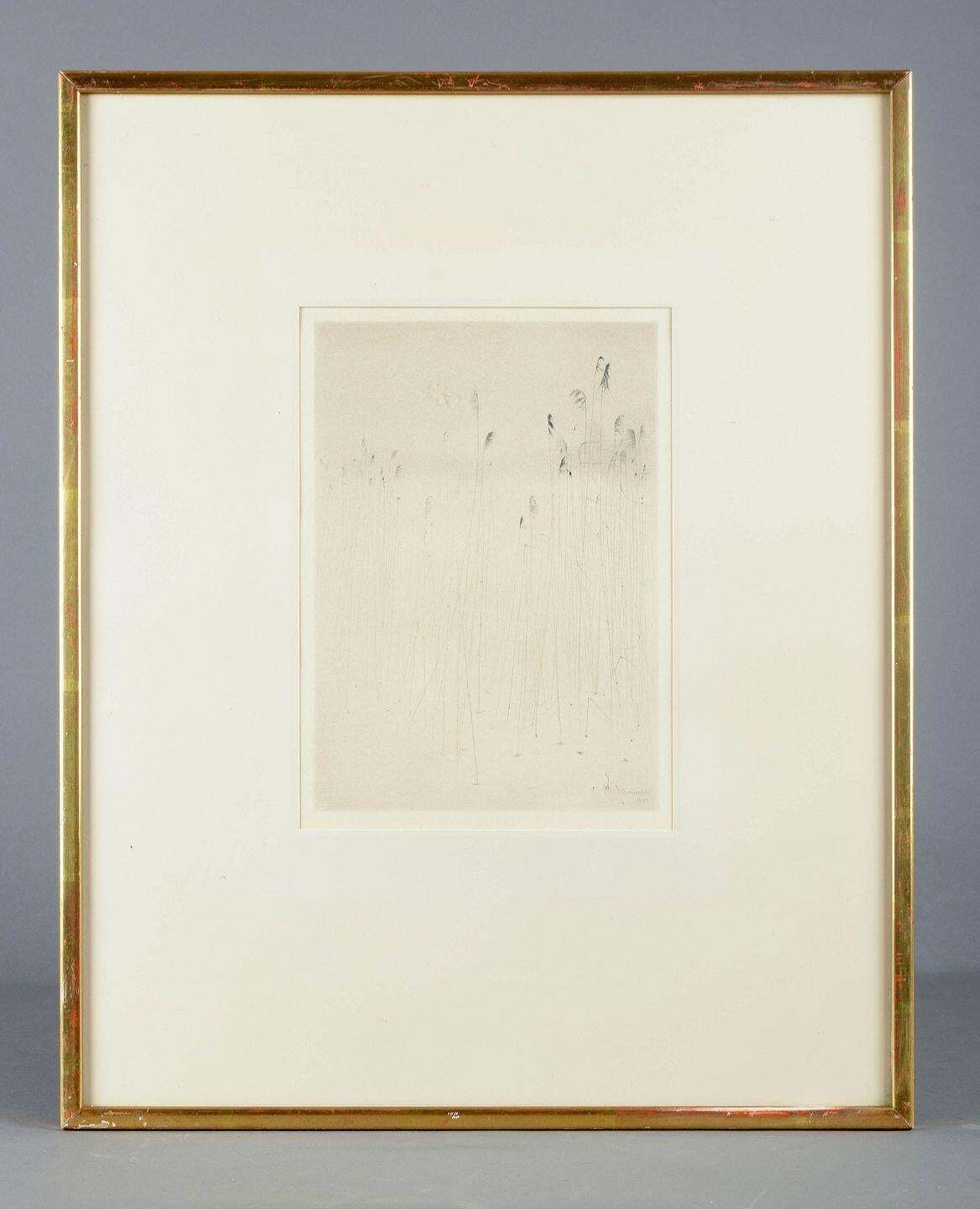 Gunnar Norrman, Sweden. “Vinterstrån”, 1971. Pencil On Paper. photo furniture