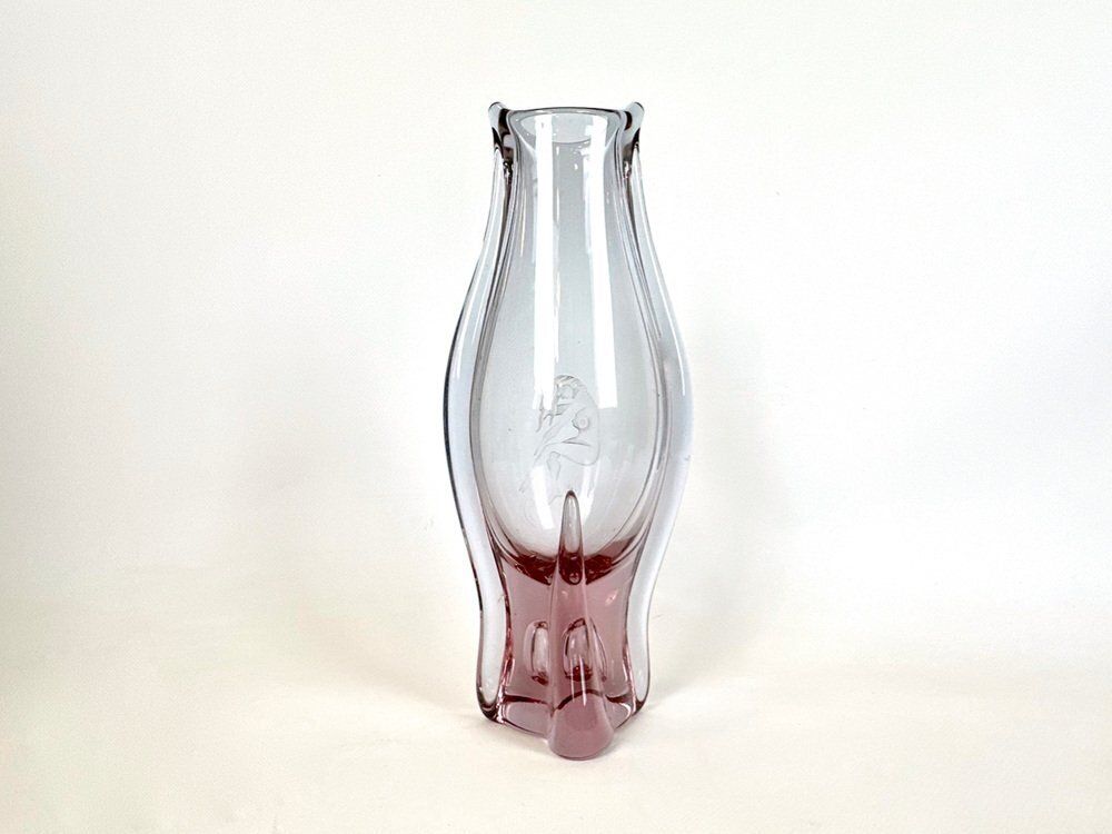 Alexandrite Glass Vase By Miloslav Klinger For železný Brod, 1960s photo furniture