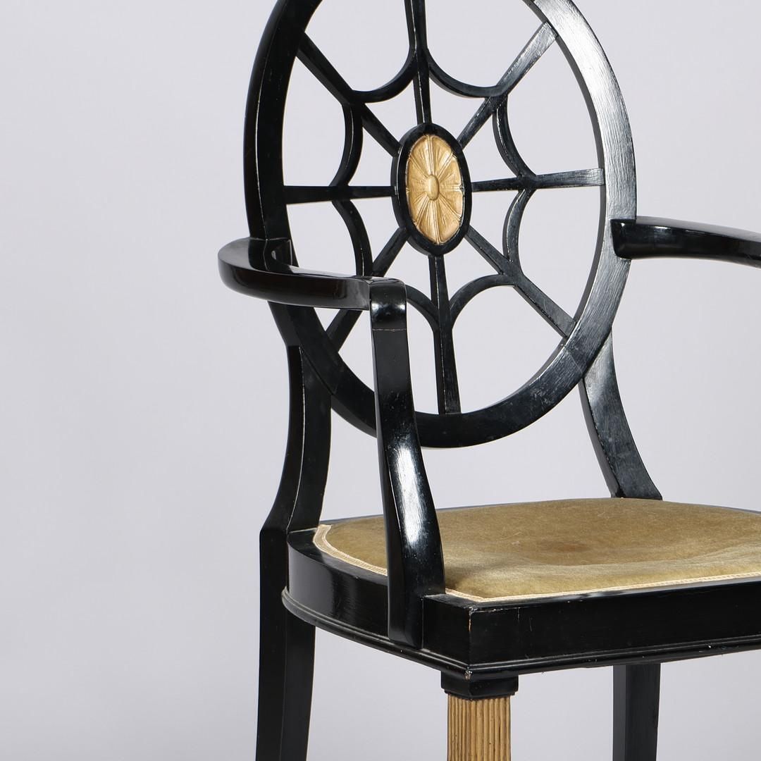 Spiderback Chair, Similar To Design By Edwin Lutyens, 1930/40s photo for sale