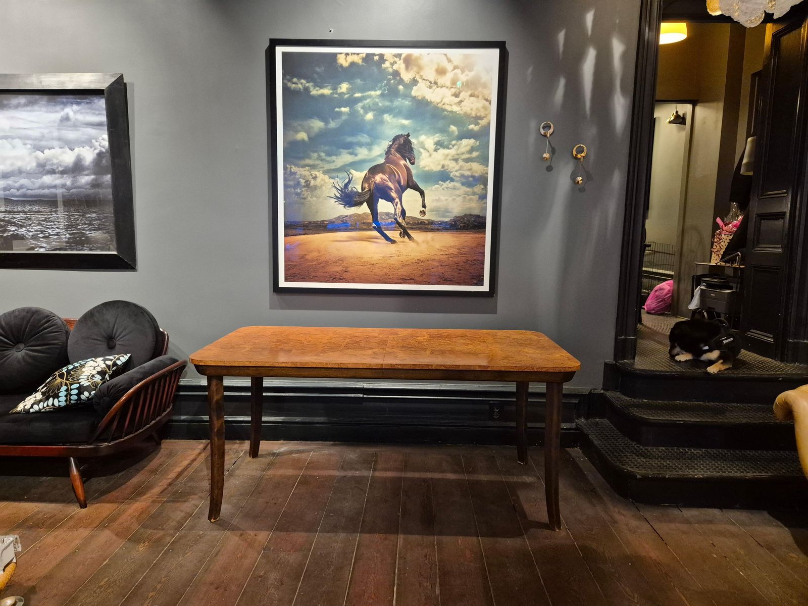 Dining Table In Burl Wood & Beech By Axel Einar Hjorth, Nk 1938, Swedish Modern. photo vintage