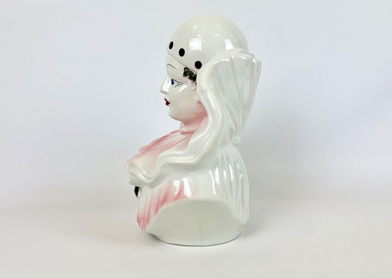 Vintage Italian Ceramic Perriot Figurine Attributed To Capodiomonte, 1960s photo vinterior