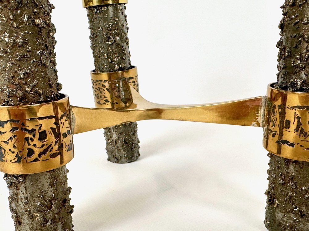 Brutalist Polished Copper Candleholder, 1970s photo 256.0